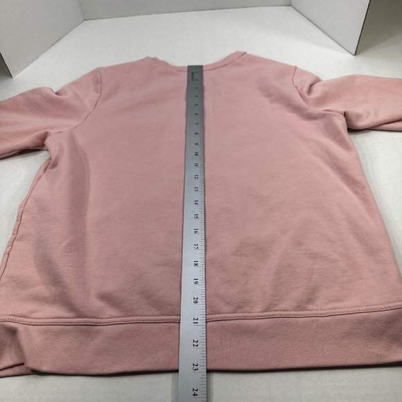Gap Women's Size Medium Sweatshirt Long Sleeve Graphic Pink Preowned - Picture 13 of 13